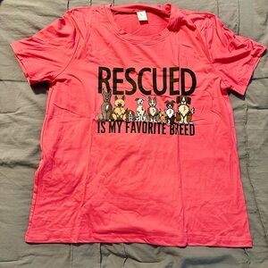 Pink Graphic T-Shirt with Dog Print
